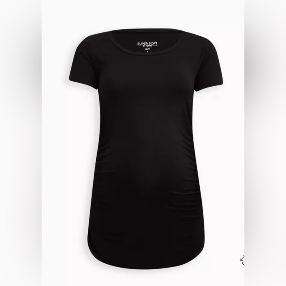 EUC Maternity Super Soft Scoop Neck Shirred Tee